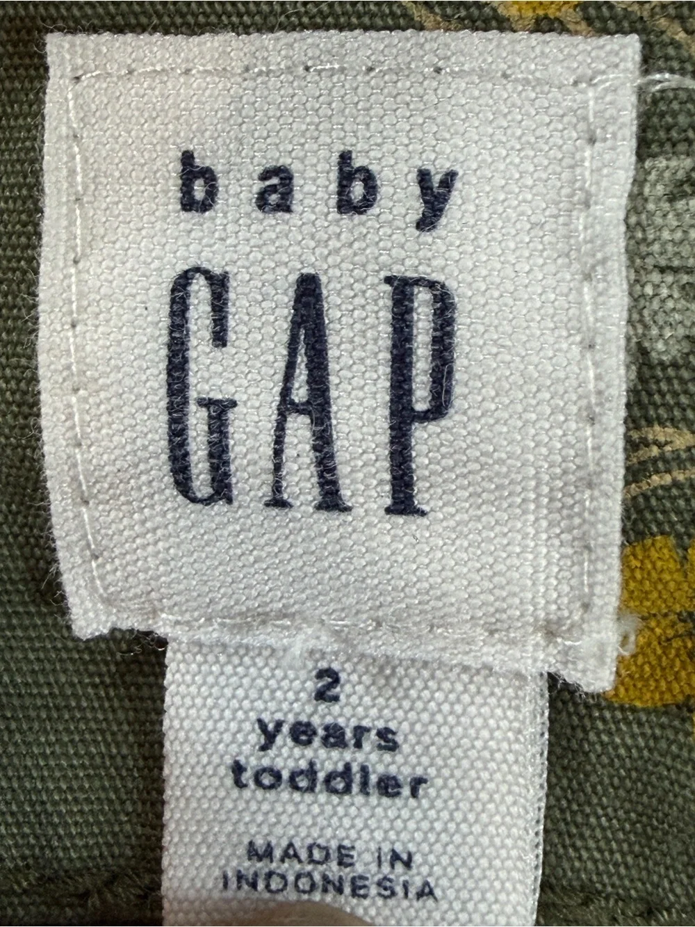Baby Gap Girls' Olive Floral Utility Jacket Sz 2T